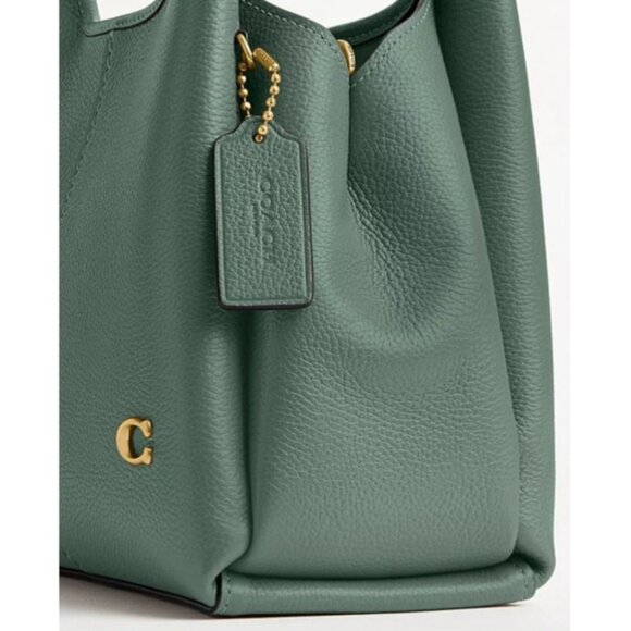 NWT Coach Lana Shoulder Bag 23 In Sage Pebbled Leather CM545 - Picture 4 of 7